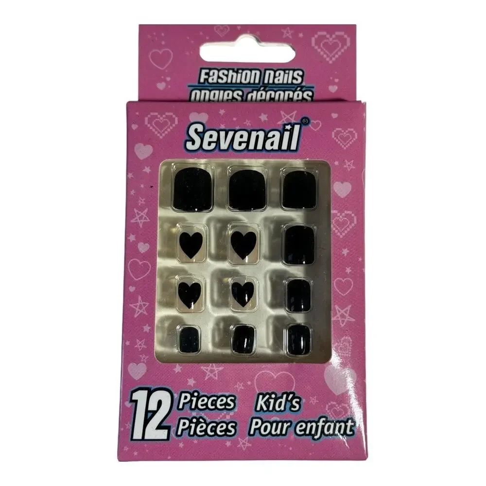 Seven Nail Kid Nails Fashion Nail Decor 24 pieces - Panda and Black Hears
